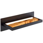Brilliant Chaumont Veggbelysning Aluminium Metall Tre Svart 8W 930lm - 830 Varm Hvit