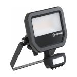 Ledvance LED Flomlys Aluminium Svart 17W 2200lm 100D - 830 Varm Hvit | IP65 - Bevegelses- Og Lyssensor - Symmetrisk