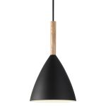 DFTP by Nordlux Pure 20 Pendel Lampe Metall og Tre Svart | Egnet for E27