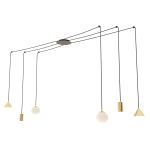 Emibig Pendel Lampe Fuji Stål Gull | Egnet for 2x E14 - Max 10W, 2x GU10 - Max 10W, 2x GX53 - Max 10W