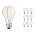 Fordelspakning 10x Ledvance Classic LED E27 Pære filament klar 4.2W 470lm - 927 ekstra varm hvit | beste fargegjengivelse - dimbar - erstatter 40W