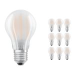 Fordelspakning 10x Ledvance Classic LED E27 Pære filament matt 7.5W 1055lm - 827 ekstra varm hvit | erstatter 75W