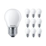 Fordelspakning 10x Philips Corepro LED Lustre E27 Ball matt 4.3W 470lm - 827 ekstra varm hvit | erstatter 40W