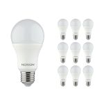 Fordelspakning 10x Noxion Lucent Classic LED E27 Pære matt 9.5W 1055lm - 830 varm hvit | erstatter 75W