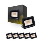 Fordelspakning 6x Bright Choice LED Flomlys 20W 2000lm 100D - 840 Kald Hvit | IP66 - Symmetrisk