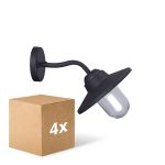 Fordelspakning 4x D'Lite Veggbelysning Ember Svart | IP54 - Egnet for 1x E27