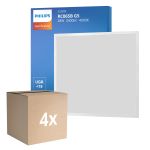 Fordelspakning 4x Philips LED Panel Ledinaire RC065B 28W 3400lm - 840 Kald Hvit | 60x60cm - UGR <19