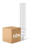 Fordelspakning 10x Noxion Lucent PL-C LED 7.4W - 830 Varm Hvit | 2-Stift - Erstatter 26W