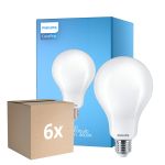 Fordelspakning 6x Philips Corepro LED Pære E27 Pære matt 23W 3452lm - 840 kald hvit | erstatter 200W
