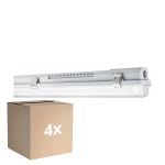 Fordelspakning 4x Ledvance LED Fuktighetstett Armatur MT Gen 3 IP65 | Egnet for 1x120cm LED Lysrør
