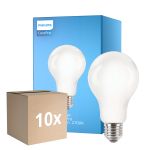 Fordelspakning 10x Philips Corepro LED Pære E27 Pære matt 13W 2000lm - 827 ekstra varm hvit | erstatter 120W