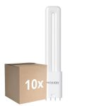 Fordelspakning 10x Noxion Lucent PL-L LED 7.9W 950lm - 830 Varm Hvit | 4-Stift - Erstatter 18W