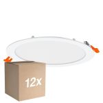 Fordelspakning 12x Osram LED Downlight Recess Slim Hvit 22W 2000lm 110D - 840 Kald Hvit| Utskjæring 200mm - IP20