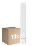 Fordelspakning 10x Noxion Lucent PL-L LED 11.9W 1500lm - 840 Kald Hvit | 4-Stift - Erstatter 24W