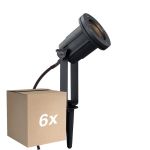 Fordelspakning 6x Nordlux Pigg Light Aluminium Svart | Egnet for GU10