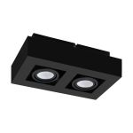 Eglo Tak Spot Mendoza Stål Svart 9.4W 690lm - 830 Varm Hvit | Dimbar - Egnet for 2x GU10