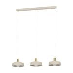 Eglo Pendel Lampe Valdiola Stål Slipt | IP20 - Egnet for 3x E27 