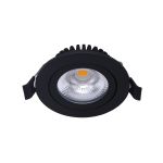 Noxion LED Vippbar Slim Spot svart 6W 550lm - 930 varm hvit | Utskjæring 75mm - IP54 - beste fargegjengivelse 