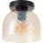 Brilliant Casto Taklampe Glass Metall Svart Beige | 190mm - Egnet for 1x E27