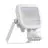 Ledvance LED Flomlys Aluminium Hvit 8W 1200lm 100D - 840 Kald Hvit | IP65 - Bevegelses- Og Lyssensor - Symmetrisk