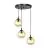 Emibig Pendel Lampe Cosmo Stål Svart | Egnet for 3x E14 - Max 10W