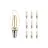 Fordelspakning 10x Noxion Lucent LED E14 Mignon filament klar 2.5W 250lm - 827 ekstra varm hvit | dimbar - erstatter 25W