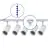 Komplet set 1-Fase Rail 2 Meter Hvit | incl. 5x Spot + GU10 2700K 3W Dimbar + Endestykke, Strömkontakt og I-Koblingsstykke