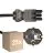 Fordelspakning 25x Noxion GST - Kompatibel Strømforsyningskabel Svart - Female + Schuko Europlug - 3m - 3 pole 0.75mm2
