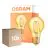 Fordelspakning 10x Osram Vintage 1906 LED E27 Pære Filament Gull 7.5W 865lm - 825 Ekstra Varm Hvit | Erstatter 60W