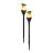 Dobbeltpakke 2x Interlight Pigg Lys Solar Hage Torch Svart 1W 40lm - 816 Ekstra Varm Hvit | incl. Batteri