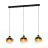 Eglo Pendel Lampe Oilella Stål Svart Gull | IP20 - Egnet for 3x E27 