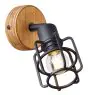 Brilliant Gwen Veggbelysning Metall Tre Svart | Egnet for 1x E14
