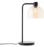 Brilliant Bordlampe Casto Glass Metall Svart Beige | 190mm - Egnet for 1x E27