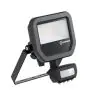 Ledvance LED Flomlys Aluminium Svart 8W 1200lm 100D - 840 Kald Hvit | IP65 - Bevegelses- Og Lyssensor - Symmetrisk