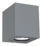 Nordlux Canto Kubi 2 Veggbelysning Aluminium Grå Up & Down - 10.6W 500lm - 830 Varm Hvit | IP44