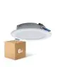 Fordelspakning 6x Fordelspakning 6x LED Downlight Pan 6W 480lm 840 Kald Hvit | 93mm - Utskjæring 75mm