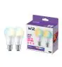 Dobbeltpakke 2x WiZ Smart LED E27 Pære Matt 8W 806lm | Beste Fargegjengivelse - Dimbar - Erstatter 60W