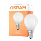 Osram LED Classic LED E14 Pære Filament Matt 1.2W 255lm - 840 Kald Hvit | Erstatter 25W