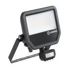 Ledvance LED Flomlys Aluminium Svart 41W 6000lm 100D - 840 Kald Hvit | IP65 - Bevegelses- Og Lyssensor - Symmetrisk
