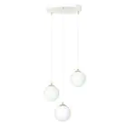 Emibig Pendel Lampe Royal Stål Hvit | Egnet for 3x E14 - Max 10W