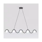 Emibig Pendel Lampe Sinus Stål Svart | Egnet for 5x G9 - Max 8W
