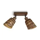 Good&Mojo Taklampe Java Bambus Brun | Egnet for 2x E27 