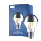 Philips Classic LED Pære E27 Pære mirror 7.2W 650lm 650lm - 827 ekstra varm hvit | dimbar - erstatter 60W