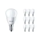 Fordelspakning 10x Philips Corepro LED Lustre E14 Ball matt 5W 470lm - 827 ekstra varm hvit | erstatter 40W