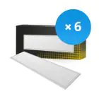 Fordelspakning 6x Bright Choice LED Panel Backlit 36W 3240lm - 840 Kald Hvit | 120x30cm - UGR 