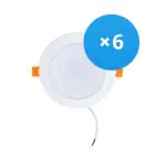Fordelspakning 6x Bright Choice LED Downlight 12W 1080lm 120D - 840 Kald Hvit | Utskjæring 115mm - Erstatter 1x18W