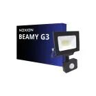 Noxion LED Flomlys Beamy G3.1 Svart 20W 2200lm 100D - 830 Varm Hvit | IP44 - Bevegelses- og Lyssensor - Symmetrisk 