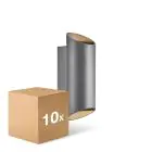 Fordelspakning 10x Nordlux Nico Veggbelysning Aluminium Antrasitt Up & Down | IP54 - Egnet for 2x GU10