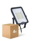 Fordelspakning 4x Philips LED Flomlys Ledinaire BVP167 50W 6000lm 110D - 830-840-865 CCT | IP65 - Symmetrisk
