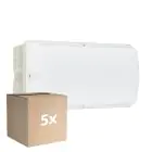 Fordelspakning 5x Philips LED Sikkerhet Ledinaire WL055V Hvit 6W 600lm - 830 Varm Hvit | 374x150mm - IP65 - Bevegelsessensor